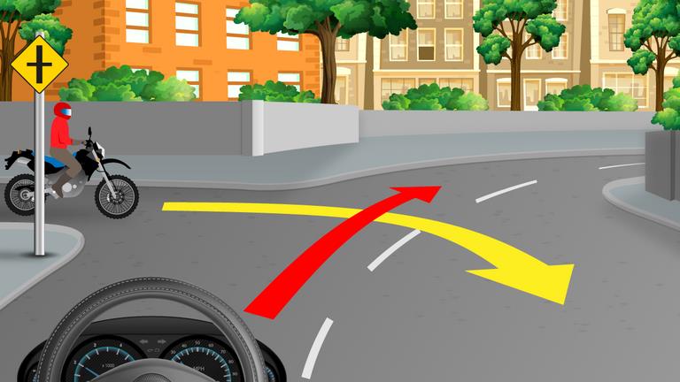 As the driver of the car, which conduct is correct?