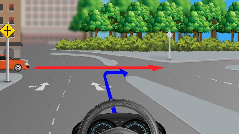 What should the driver do in this situation?