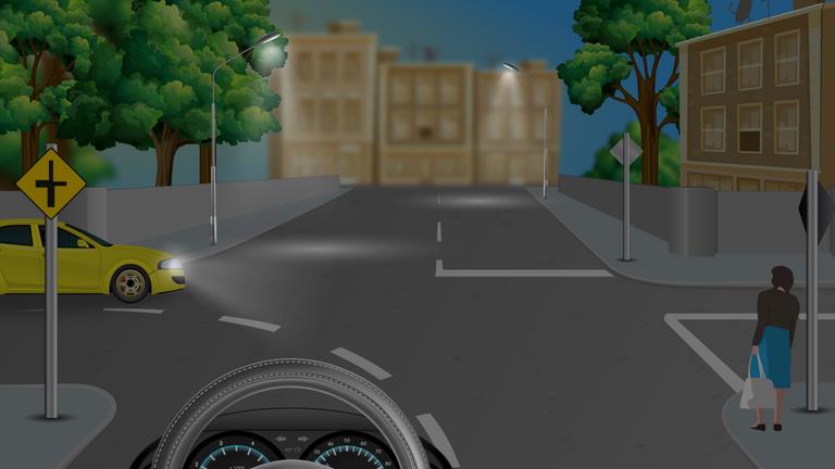 Why might it be dangerous to drive on a poorly-lit street?