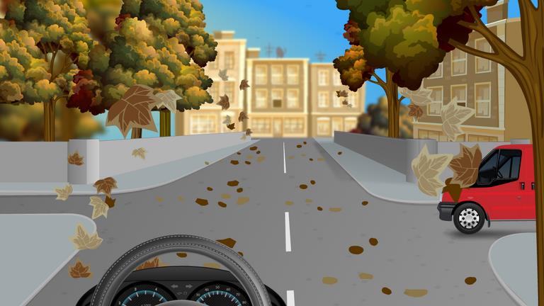 Why must a driver be particularly careful here?