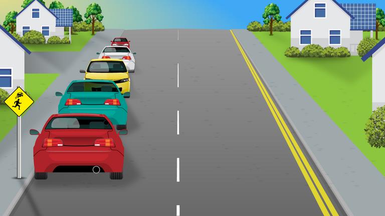 What should a driver be most aware of in this situation?