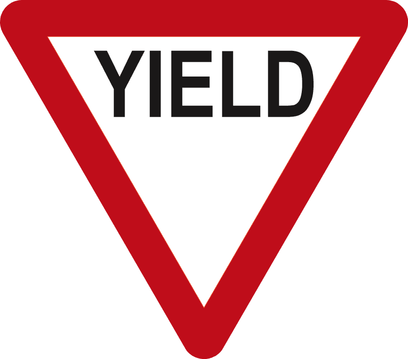 What does this sign mean at a roundabout?